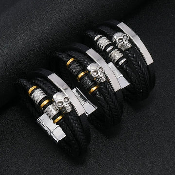 Classic Braided Genuine Leather Wristband
